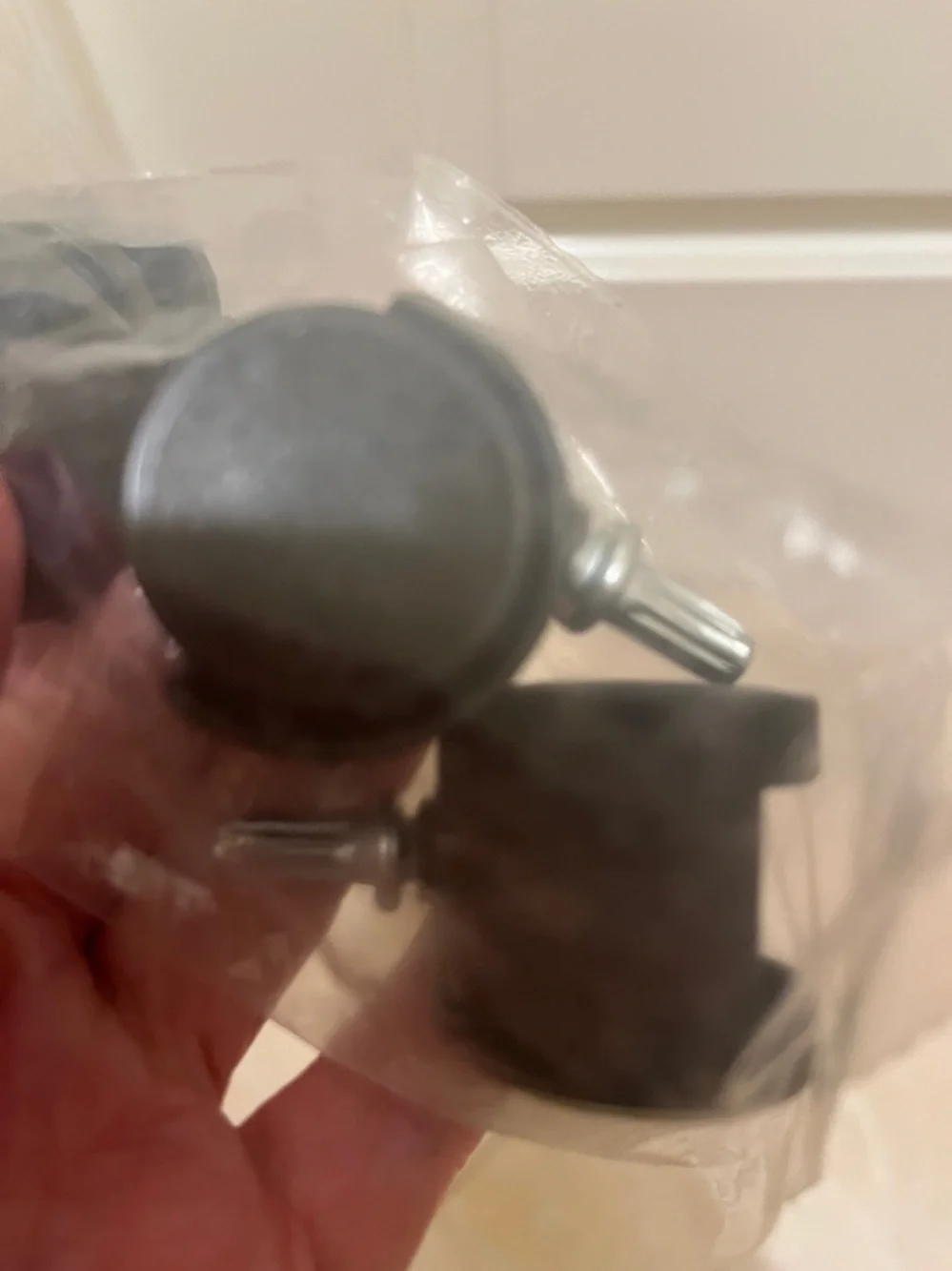 Set - 4 Black 1.5” Replacement Furniture Caster wheels. Good For stacked bins.